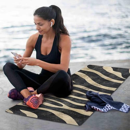 Yoga Mat with Bag Included, Non Slip Fitness Workout Mat, Foldable Suede Rubber Yoga Mat for Yoga Pilates and Fitness, 70.8" L x 26" W x 1mm - color: B189