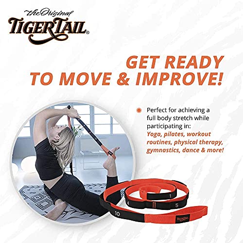 Tiger Tail Bundle: Stretchy Tiger 80” Stretch/Yoga Strap + Happy Muscles Book