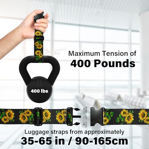 6 Pieces Luggage Straps Patterned Luggage Strap Suitcase Straps Luggage Belt Adjustable Travel Luggage Belt Strap with Quick Release Buckle, 2 inches Wide by 72 inches Long (Flower Style) - style: Flower Style