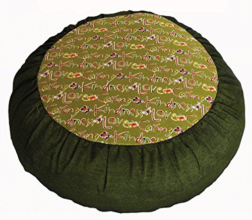 Meditation Cushion Zafu Pillow - Limited Edition - Loving Kindness - color: Loving Kindness