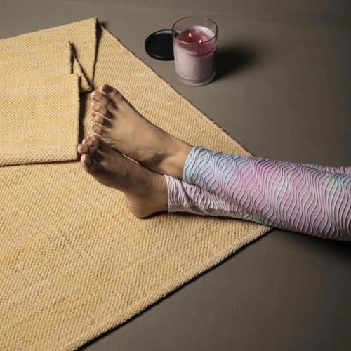 Trade Star Organic Cotton Yoga Mat Tie Dye Yoga Mat for Exercise Handloomed Meditation Rug Highly Absorbent Travel Mat for Indoor/Outdoor Use (72"L x 24"W Inches) Reversible Yoga Rug - color: Color 5