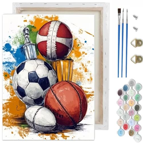 TCDZMYGS Paint by Numbers Kit for Adults Beginner,Basketball Adult Paint by Number Kits on Canvas with Frame,Graffiti Style DIY Acrylic Oil Painting by Numbers Kits for Home Wall Decor 10x12 inch - color: paint by number-1225-1