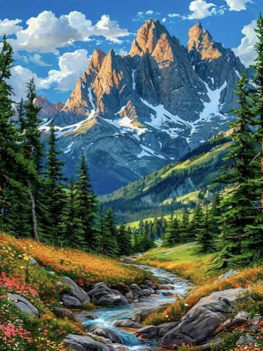 Diamond Art Kits for Adults, Landscape Diamond Art Painting Kits for Adults | Stress Relief Landscape Full Round Drills 5D Heartfelt DIY Gift Gem Crafts Kits Wall Decor HD Canvas 11.8x15.7 in 30x40cm - color: Nature Landscape