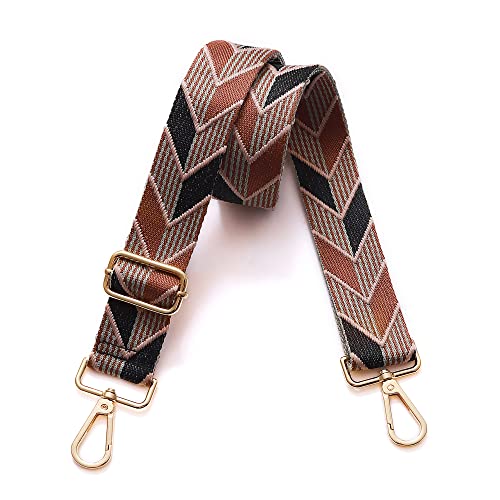 S-Jacorry Purse Strap Replacement Crossbody Wide Shoulder Strap Adjustable Canvas Straps Handbag Strap Replacement Belts - color: Gold Buckel-531