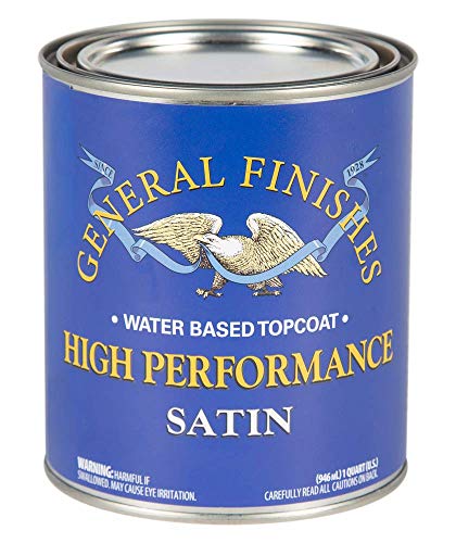 General Finishes High Performance Water Based Topcoat, 1 Quart, Satin - color: Satin, size: 1 Quart