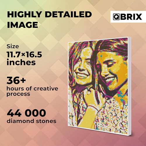 QBRIX Framed Diamond Art from Any Photo - Custom Diamond Painting Kit for Adults - Personalised Gem Art - DIY Craft Kit for Adults - Pop-Art - 12 x 17 inches - color: Pop-Art A3