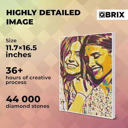 QBRIX Framed Diamond Art from Any Photo - Custom Diamond Painting Kit for Adults - Personalised Gem Art - DIY Craft Kit for Adults - Pop-Art - 12 x 17 inches - color: Pop-Art A3