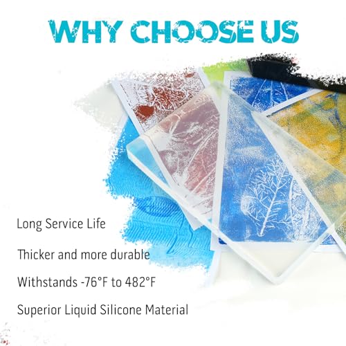 Vollence 8” X 10” Gel Printing Plate - Reusable Gel Monoprinting Plate for Press Art - size: 8" x 10"