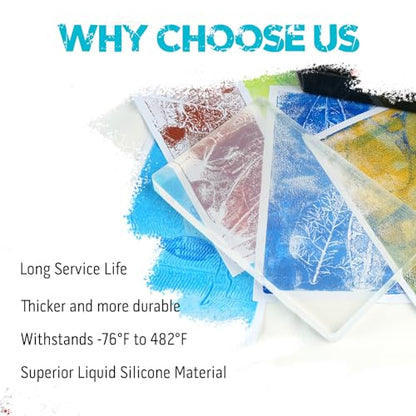 Vollence 8” X 10” Gel Printing Plate - Reusable Gel Monoprinting Plate for Press Art - size: 8" x 10"