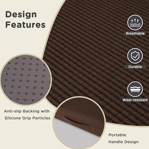 AddGrace High Density Recliner Cushion for Elderly 20x20in Brown - color: Dark Brown