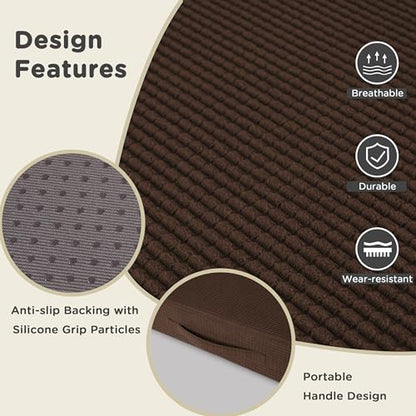 AddGrace High Density Recliner Cushion for Elderly 20x20in Brown - color: Dark Brown