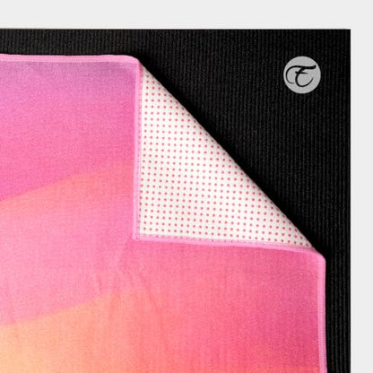 Eunzel Hot Yoga Mat Towel with Grip Dots, Printed Design 72" x 24" | Grip Dot Non Slip, Printed Microfiber Design, Sweat Absorbent, Hot Yoga & Pilate - color: Velvet Dusk
