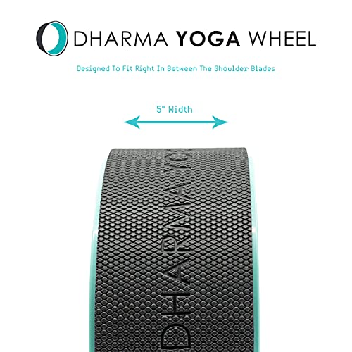 Dharma Yoga Wheel Basic - Spine Roller and Back Ring, Stretches Ligaments, Muscles with Foam Padding for Deeper Poses | Yogic Stretching and Alignment with Circle Design