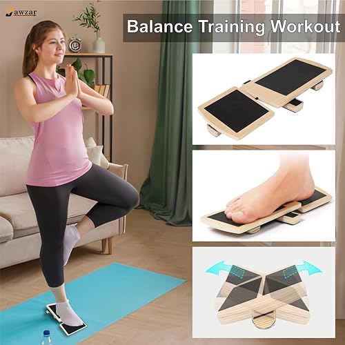 Ankle Balance Board for Physical Therapy & Recovery – Foot & Ankle Strengthener with Non Slip Surface, Single Leg Trainer for Sprains, Plantar Fasciitis, Mobility & Stability Training – Rehab & Workout Equipment