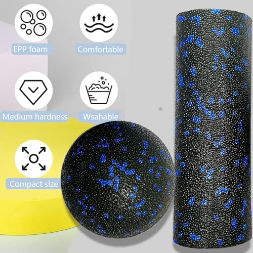 Mini Foam Roller, High Density Massage Tool for Physical Therapy - color: Blue