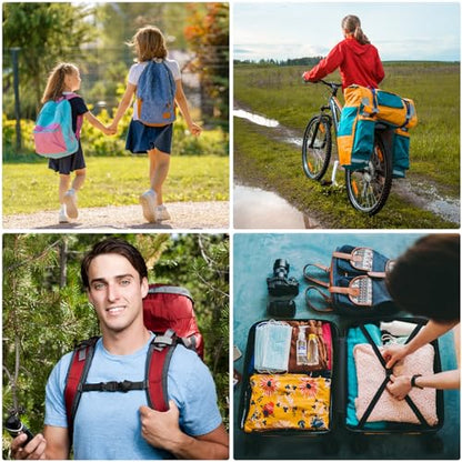 BESPORTBLE Buckle Straps Set: Black Nylon Adjustable Buckle Straps with Quick Release for Backpacking, Outdoor Activities Securing Yoga Mats Tents and Luggage, No Sewing Kit