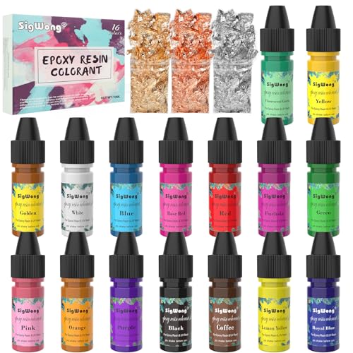 Epoxy Resin Pigment - 16 Colors Translucent Resin Colorant, Highly Concentrated Resin Dye for DIY Jewelry Making, AB Resin Coloring - 10ml - color: Multicolor