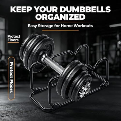 2 IN 1 Dumbbell Rack/Barbell Rack Holder, Solid Steel Make Strength training Dumbbell Rack,660LB Capacity, Universal Dumbbell Storage Stand/Storage Racks,Stand Weight Lifting Dumbbell