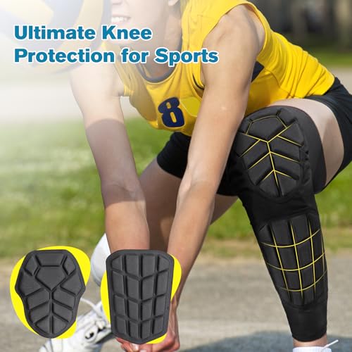 High-Density EVA Foam Padded Knee Calf Pads -Gym Knee Protectors, Non-Slip Sports Knee Guards for Running, Basketball, Fitness, and Workout for Men Women - size: XX-Large