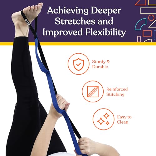SPECIAL SUPPLIES Balance Board and Yoga Strap Set with Exercise Bands for Stretching, Stability Training, Fitness, Flexibility, Physical Therapy, Home Workout Equipment, Strength Training, and Pilates