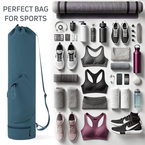Yoga Mat Bag Carrier - Multi-Functional Gym Bag with Water Bottle Pocket - Versatile Yoga Carrier with Adjustable Strap