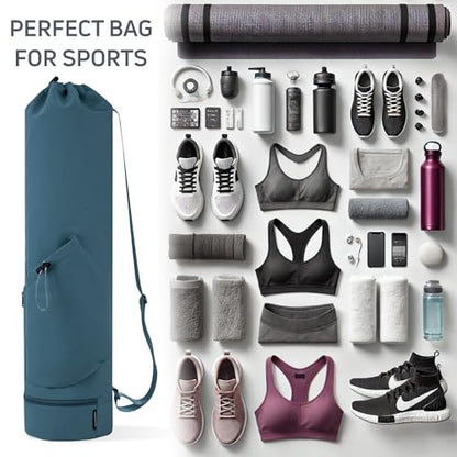 Yoga Mat Bag Carrier - Multi-Functional Gym Bag with Water Bottle Pocket - Versatile Yoga Carrier with Adjustable Strap