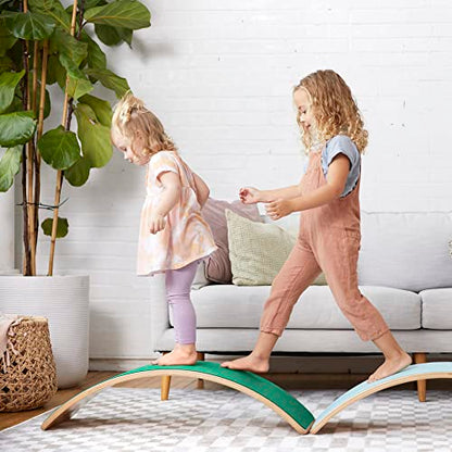 ECR4Kids Balance Board, Montessori Toy, Green - color: Green