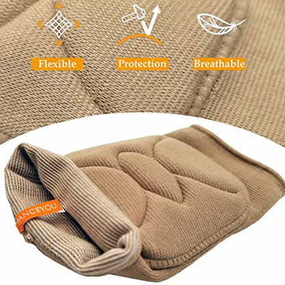 DANCEYOU Dance Knee Pads Thick Soft Sponge Volleyball Knee Brace for Big Kid Teen Adults Workout Knee Protector Football Pole Dance Yoga Tennis Running