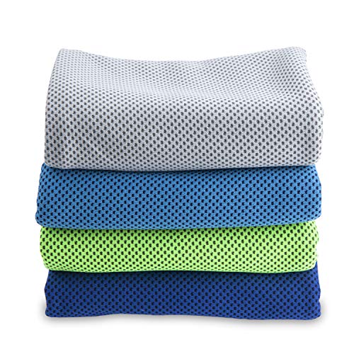 Cooling Towels 4 Pack, 40x12 Inch Cooling Towel for Neck & Face, Sports - color: Multicolor-1