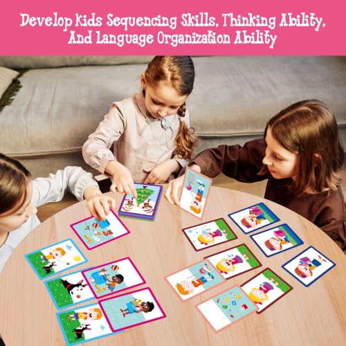 3-Scene Sequencing Cards, 72 PCS Order and Logic Card for Kids - style: 3-Scene