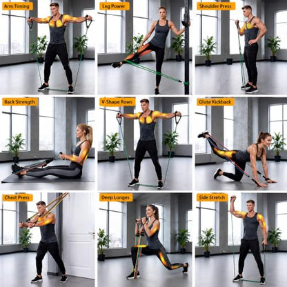Resistance Bands with Handles, Exercise Bands for Men & Women