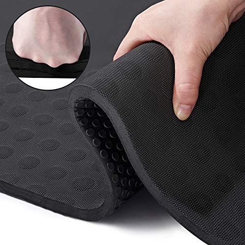 JELS Extra Thick Yoga Mat, 2/5 inch, Ergonomic 3D Non Slip Design, SGS Certified TPE Material, Yoga Mat for Men Women with Carrying Strap,Exercises Mat for Yoga, Pilates and Floor Workout(72"x26")… - color: 15MM-black