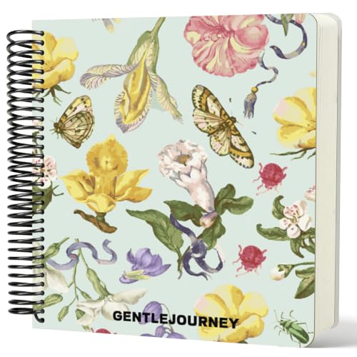Hardcover Sketchbook,7.2"x8.3"Spiral Bound Drawing Pad,Floral Moth | 150gsm(92lb)Acid-Free Thick Paper,Blank Art Journal for Adults,Artists&Beginners,Ideal for Sketching,Doodling and Mixed Media - color: floral moth