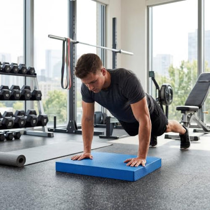 Stability Trainer Pad - Foam Balance Exercise Pad Cushion for Therapy, Yoga, Dancing Balance Training, Pilates,and Fitness (Blue)