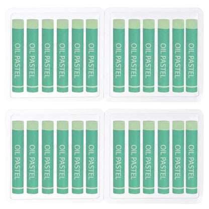 PATIKIL Turquoise Oil Pastels, 24Pcs Soft Oil Crayons Creamy Pastels Stick Art Supplies for Art Painting Drawing Blending Graffiti for Artists Beginners - color: Turquoise
