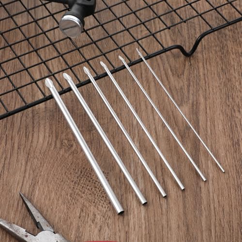 6 Pieces Stainless Steel Circular Clay Hole Cutters, Hole Punch Clays Tools for Pottery Sculpting Crafts, Professional Clay Drilling Tools for Polymer Clays with Storage Case (7/8/9/10/11/12 mm) - size: 7/8/9/10/11/12 mm