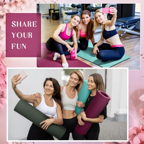 Timgle 6 Pack Yoga Mats Bulk 68x24 Inches Non Slip 4 mm Thick - color: Classic Color