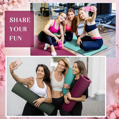 Timgle 6 Pack Yoga Mats Bulk 68x24 Inches Non Slip 4 mm Thick - color: Classic Color