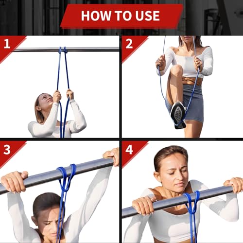 Resistance Bands Set Pull Up Bands 3 Different Levels Fitness Exercise Bands for Men Women for Strength Training,Pilates,Yoga,Crossfit Include Door Anchor Storage Bag and Workout Guide