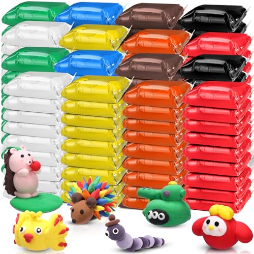 VioraWhite 216 Pcs 7.14 Lbs Air Dry Clay Bulk Ultra Light Modeling Clay for Kids DIY Magic Foam Gifts Safe and Non Toxic for Sculpting Boys Girls Kids School Birthday Gifts(Multicolor) - color: Multicolor
