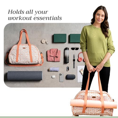 Maison d' Hermine Yoga Mat Duffle Bag Gym Tote Yoga Mat Carry Bag - color: Fair Isle, style: Yoga Mat Duffle Bag