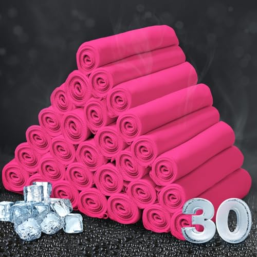Honoson Cooling Towel Bulk - color: Fluorescent Pink, size: 32"x12"