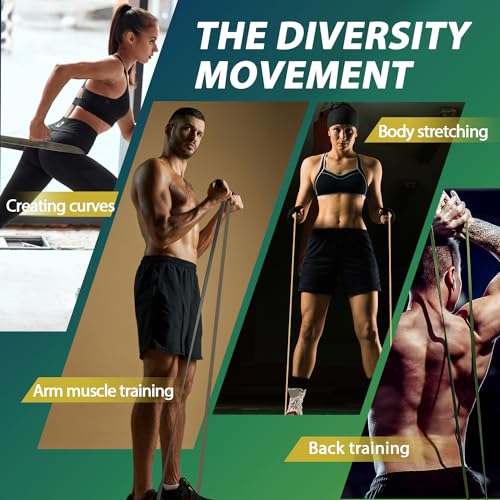LEEKEY Resistance Bands for Pull Up Assist, Exercise & Workout Bands Set - color: 5-85LBS GREEN