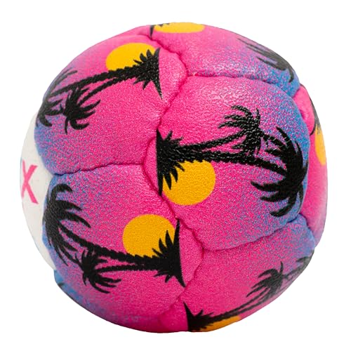 SWAX LAX Lacrosse Training Ball - Indoor Outdoor Practice Less Bounce & Rebounds - color: Miami Palm Tree