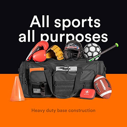 Fitdom 130L 36" Extra Large Heavy Duty Sports Equipment Storage Duffle Bag - color: Black
