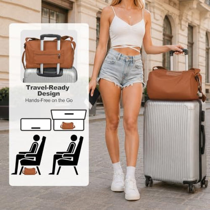 Womens Mini Gym Bag with Shoe Compartment 20L, Rust Orange - color: Rust Orange