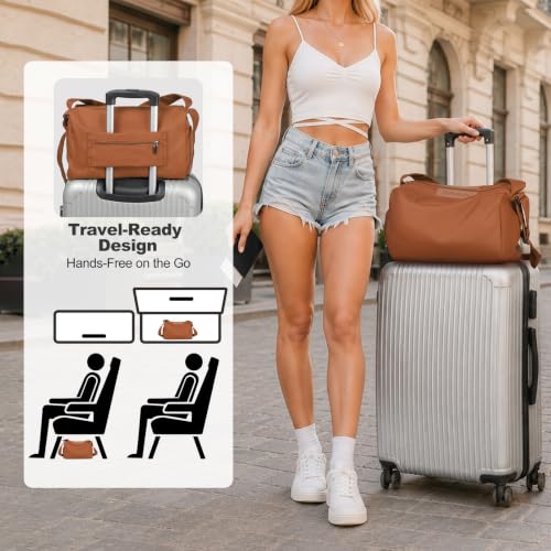 Womens Mini Gym Bag with Shoe Compartment 20L, Rust Orange - color: Rust Orange