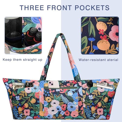 Yoga Mat Bag Yoga Mat Carrier with Shoes Compartment & Wet Pocket Pilates Bag with Zipper Pockets & Yoga Mat Holder Strap Yoga Bags and Carriers Fits All Your Stuff - color: Floral
