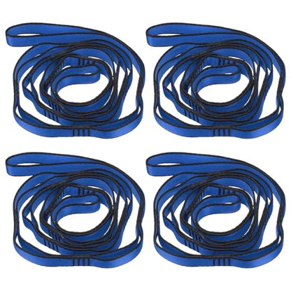 PATIKIL Daisy Chain Straps, Strong Climbing Strap Adjustable Nylon Chain Sling with Loops for Aerial Yoga Hammock Swing - color: Blue, size: 59 Inch