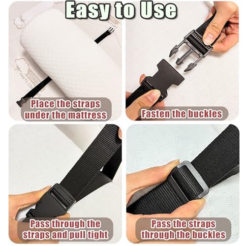 4 Pack Heavy Duty Adjustable Nylon Tie Down Straps with Quick-Release Buckles Yoga Mat Straps for Camping Gear Moving Luggage Mattress & Outdoor Equipment Multi-Purpose Securing Strap (Black-4Pcs) - color: Black-4Pcs
